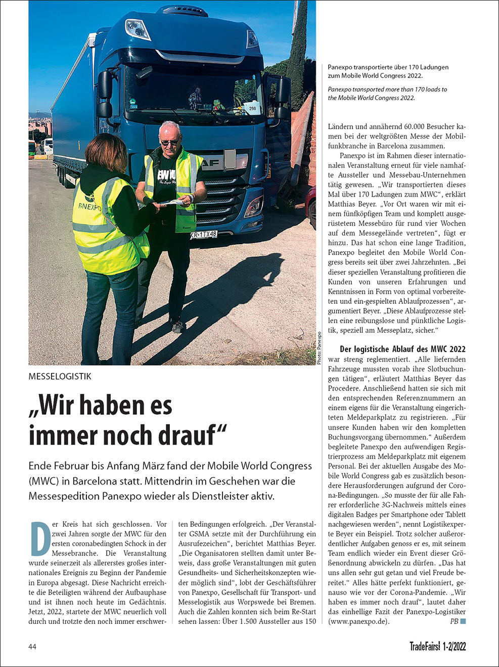 Artikel trade fairs 2022 Deutsch