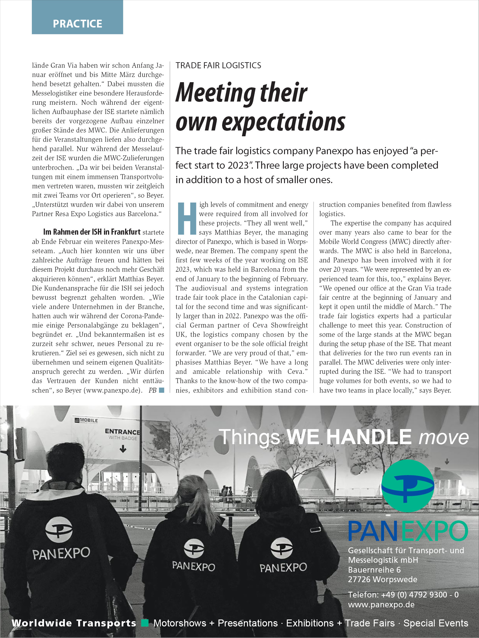 Artikel trade fairs international 20232